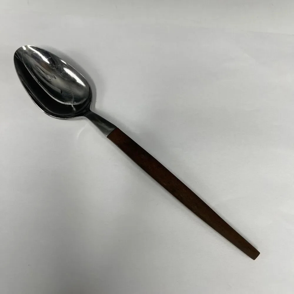 (1) Vintage Epic Forged Stainless Steel Japan Flatware TABLESPOON Spoon Canoe